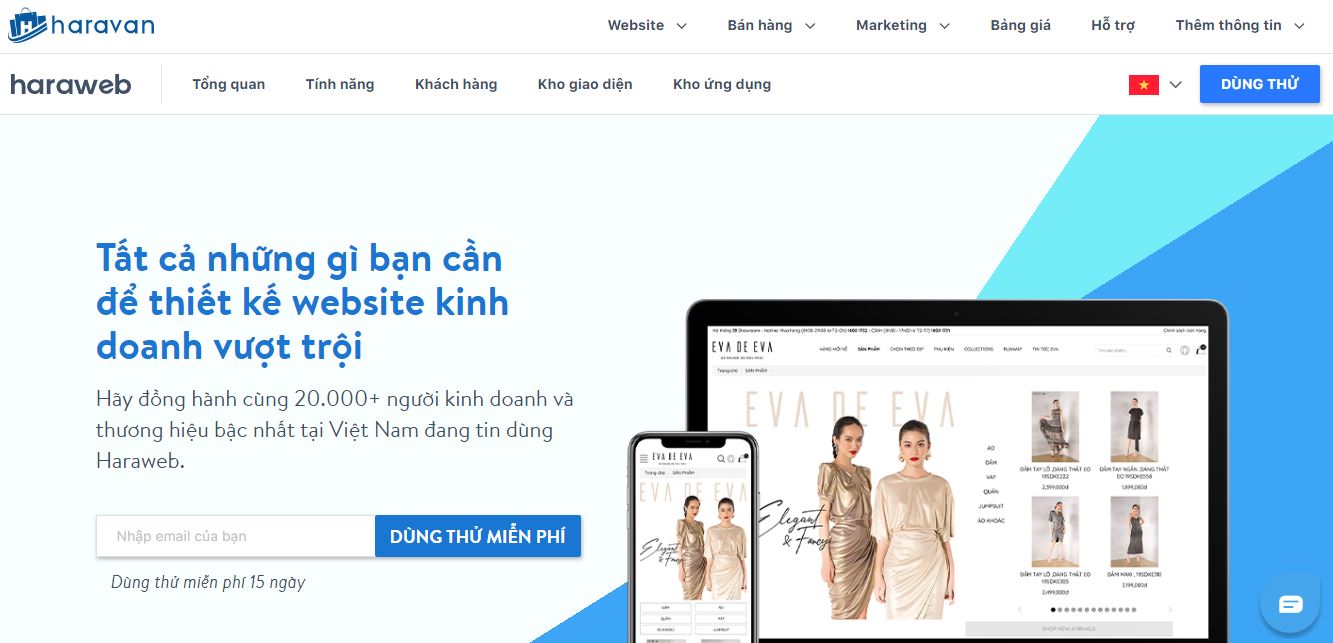 Công ty thiết kế website bán hàng Haravan
